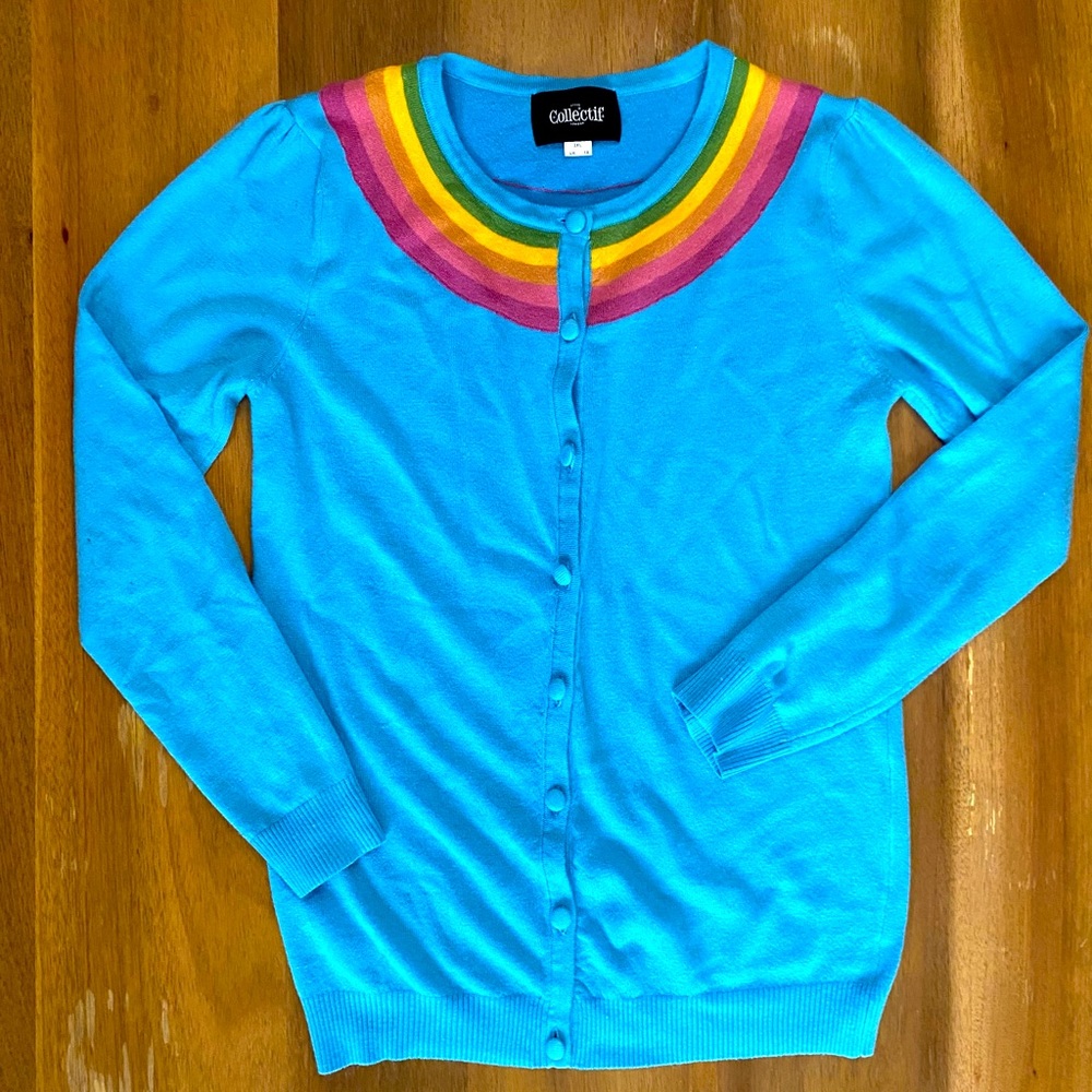 Collectif Rainbow Sweater - Size 18UK
